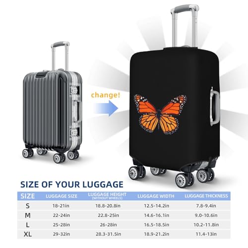 Monarch Butterfly Luggage Cover Elastic Washable Luggage Cover Scratch Resistant Travel2