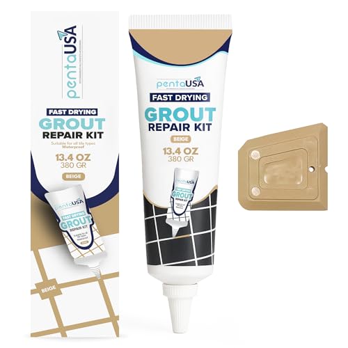 Tile Grout Repair Kit - Warm Beige - Premixed Acrylic
