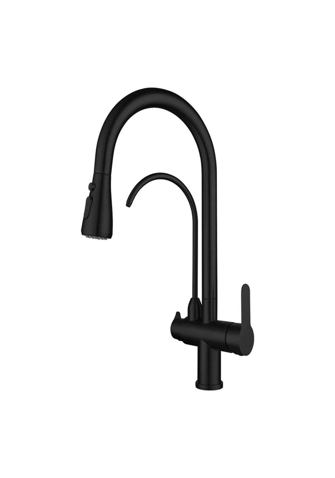 Eamrfvqt Black Stainless Steel 3-Way Pull Out Kitchen Tap