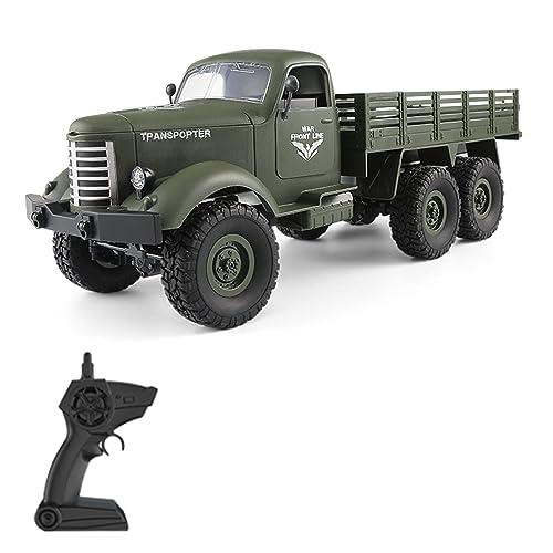GoolRC RC Military Truck, 1:16 Scale Remote Control Car, 6WD RC Army Car, All Terrain Off-Road RC...
