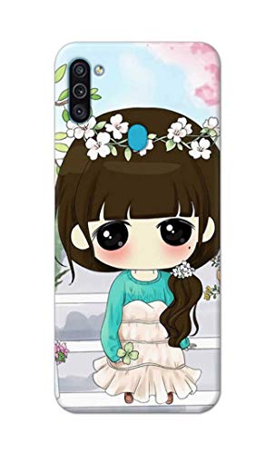 Image of PRINTFIDAA Cartoon Girl Printed Designer Hard Back Case Cover for Samsung Galaxy M11 / Samsung A11, SM-M115F / DSN -(SS) MVN1009