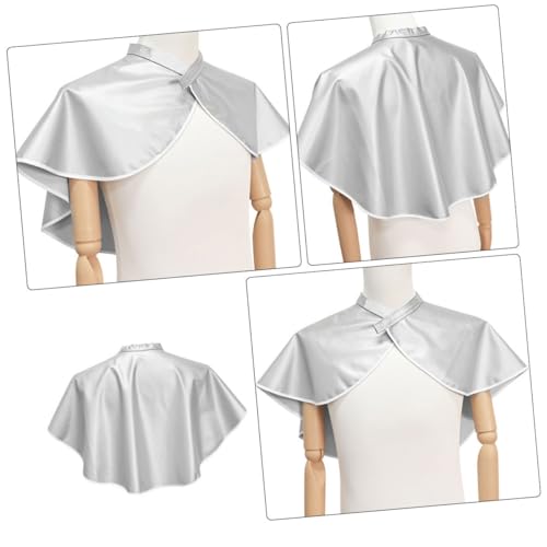 Delantal para peluquero, capa para el cabello 2 piezas blanca, capa desechable resistente a químicos para clientes de salón y barberos miniatura 6