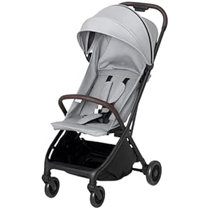 AIYAPLAY Baby Stroller, Foldable Travel Pushchair with Adjustable Seat, 5-Point Harness, Canopy, All Wheels Suspension, Storage Basket, 6.3kg Lightweight & Compact, from Birth to 3 Years, Light Grey