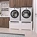 GDLF Washer and Dryer Pedestals, Universal Washer and Dryer Stand with Pull-Out Shelf, Laundry Pedestal with Storage, 800LBS Capacity,White