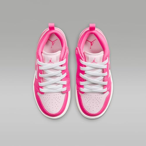 Jordan 1 Low Alt Preschool Shoes in Pink Foam & Fire Red4