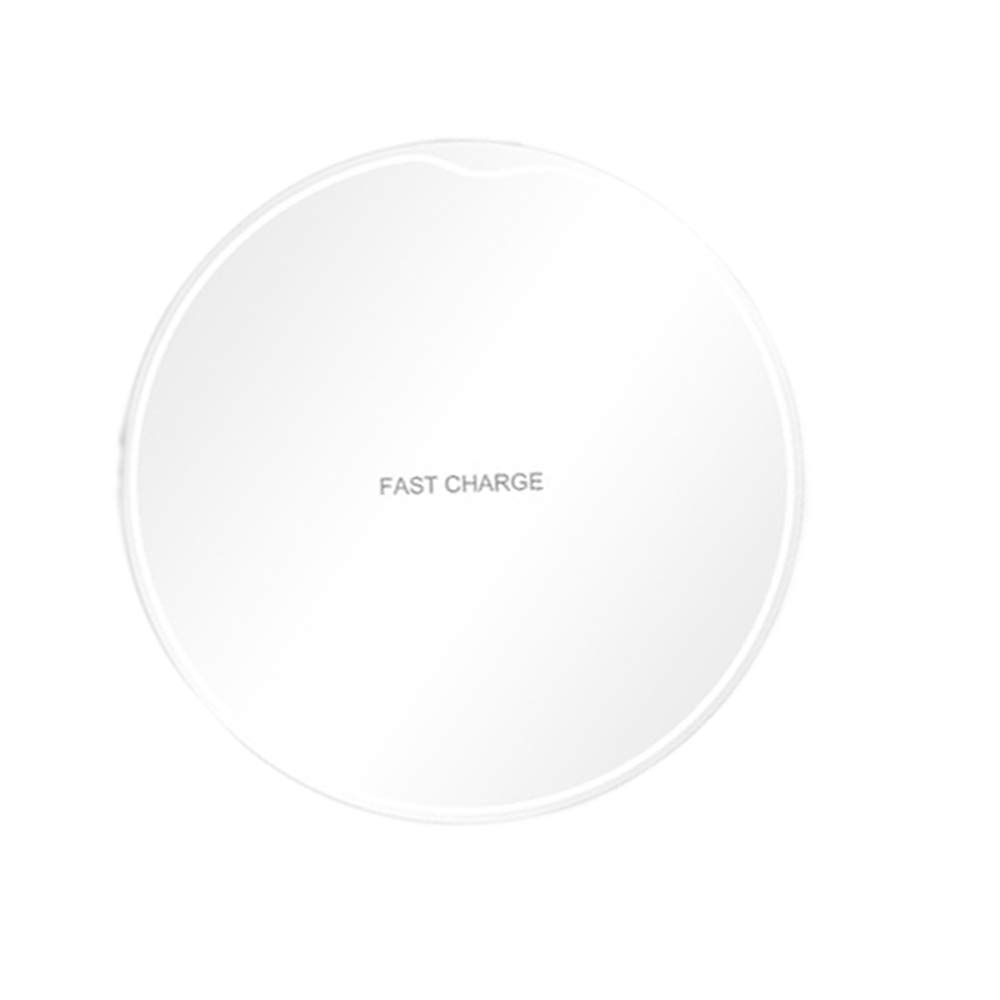 Ricarica Wireless 10W Ricarica Wireless Compatibile S9/S9 +/S8/S8 +, 7.5W Caricabatterie Wireless Compatibile iPhone XS/XS Max/XR/X/8/8 Plus, 5W per Tutti i Dispositivi Qi-Enabled, White