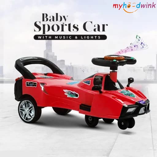 Image of myhoodwink Baby Magic Car for Kids, Ride-on Baby Car, Kids Push Car, Swing Car |Comfortable Seats Durable Ridor Ride on Toy Car for Kids, Twister Ride on, Magic Toy Car, Push Rider, Age 2+ (Red)