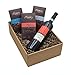 Präsentkorb „GENUSSBOX“ mit Wein und Schokolade in einem Geschenkkarton | Italienischer Rotwein Montepulciano D`Abruzzo und drei französische Schokoladentafeln als Geschenkset