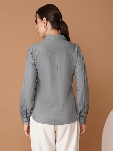 Image of OOMPH! Full Sleeve Stylish Western Drop Shoulder Shirts for Women Regular fit Shirts for Woman