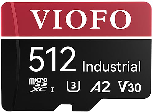 VIOFO 512GB Industrial Grade microSD Card, U3 A2 V30 High Speed...
