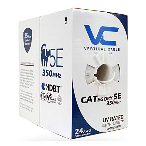 Câble Cat5e extérieur 350 MHz blanc pour réseau Ethernet longue distance CMX UTP