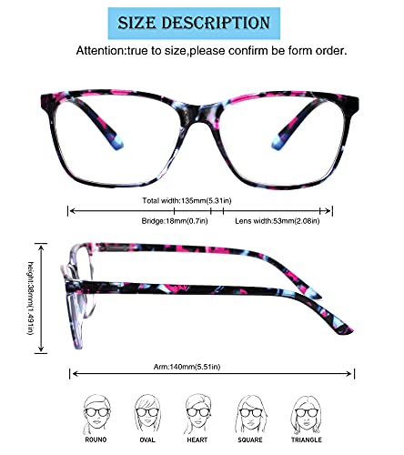 Cojwis Progressive Multifocus Reading Glasses Blue Light Blocking,Spring Hinge Readers For Women Men thumb #1