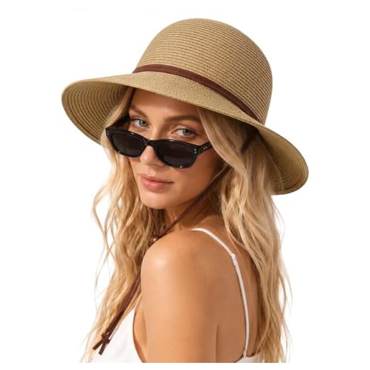 Zylioo S/M/L/XL/XXL Sun Hats Women for Large Heads Summer Straw Hat Sun Protection Beach Hat UPF 50+ Wide Brim Floppy Vacation Hat for Travel Outdoor