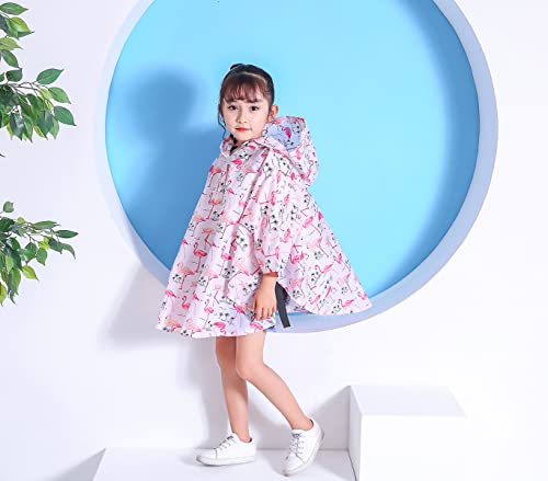 Image of Freesmily Kids Cute Raincoat Waterproof Rain Poncho Jacket Coat for Girls Boys