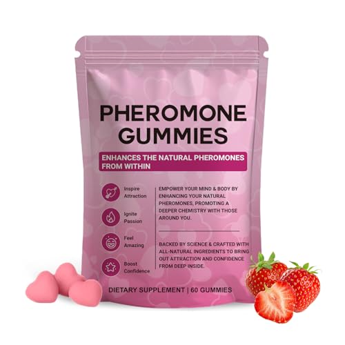 Yalei Pheromone Gummies for Women Charisma & Confidence & Social Vibe with Maca Beetroot Fenugreek Slippery Elm Parsley & L-Arginine Sugar Free Strawberry Flavor