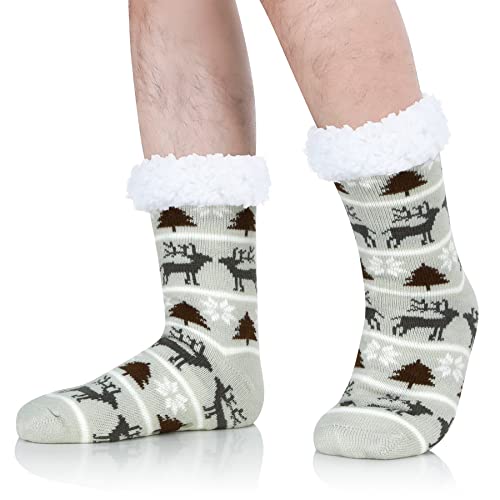 Zando Mens Slipper Socks - Fuzzy Winter Warm Socks for Men, Sleep, Indoor, Home, Christmas3