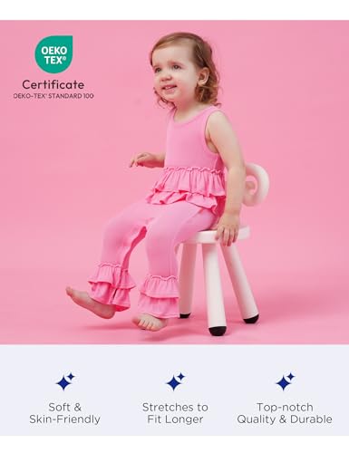 Bamboo Viscose Sleeveless Baby Girl Romper Infant and Toddler Baby Bell Bottoms3