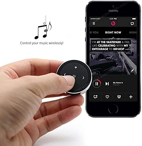 LeHang Wireless Bluetooth Media Button Remote Selfie Control Car Motorcycle Steering Wheel Music for iPhone With Mount