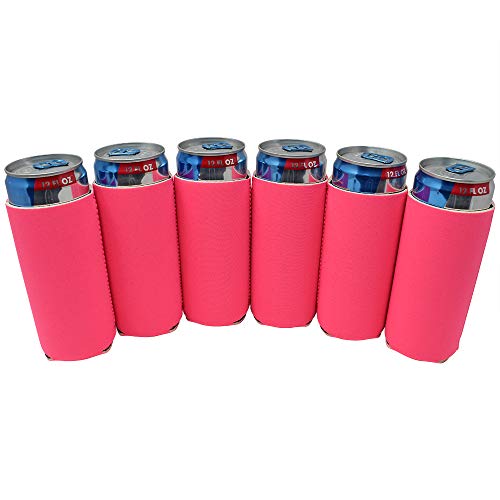 TahoeBay 12 Slim Can Sleeves - Blank Neoprene Beer Coolers – Compatible