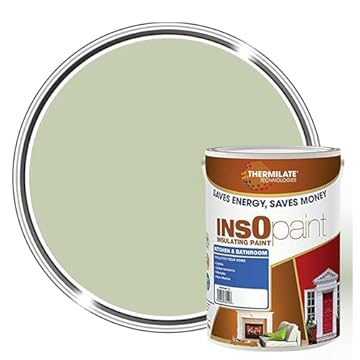 Thermilate InsOpaint Advance Energy Saving Wall Paint Sage Green 5L – Tough Acrylic Emulsion for Walls & Ceilings – Anti-Condensation, Mould Resistant, Long-Lasting Interior Emulsion