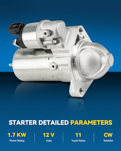 Image of PHILTOP 16018N Starter Compatible with Kia Hyundai;Sorento Sedona Santa Fe | 2015-17 Azera,2015-18 Santa Fe,19 Santa Fe XL,2015-20 Cadenza,2016-20 Sorento 3.3L,2016-21 Sedona 12V 1.7KW CW PMGR 11 Tooth