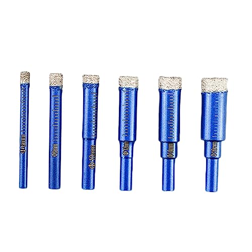 HOLIDYOYO Multi-Function 6pc Tile Drill Bits Set Glass Marble Ceramic Tile Drill Bits for Concrete Marble Aluminum Alloy Drilling Jobs