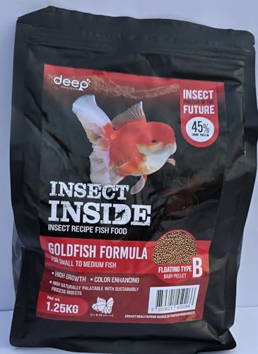 Image of Deep Insect Inside (Cricket) for High Protein Super Premium Gold Fish Formula for High Growth & Colour Enhancing Floating Micro Pellet 1.25 kg