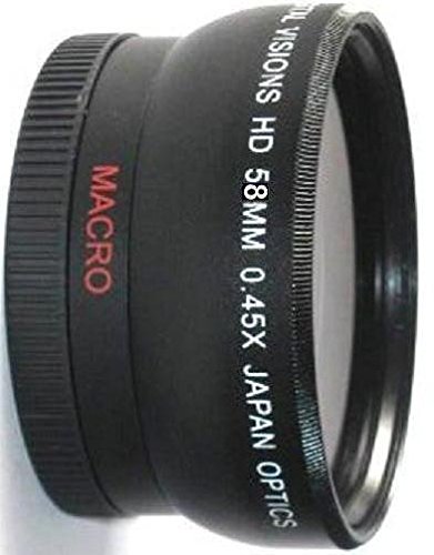 Digital Vision 58mm Wide Angle Lens for Canon EOS T8i T7i T7 T6i T6s T5i T4i T3i T2i T1i SL3 SL2 SL1 T5 T3 70D 60D 7D 18-55mm