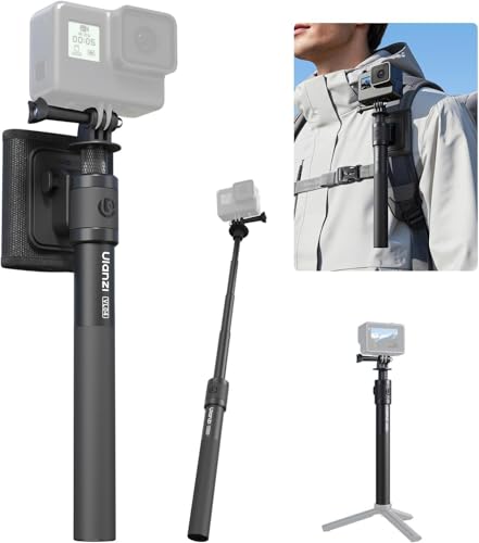 Image of 44.88" Invisible Selfie Stick for Insta360 X5/X4/X3/DJI Osmo 360 - ULANZI VL04 ClipMate Extension Pole with Universal 1/4" Mount for Insta360/GoPro/DJI OSMO Pocket 3/Xtra Muse Action Cameras