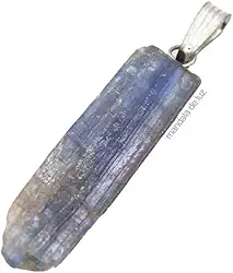 Pingente Cianita Azul Bruta Espada de São Miguel Pedra Natural