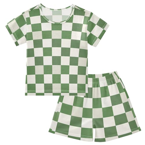 Pajamas Cotton 2 Piece Pjs Set Short Sleeve T Shirts Top Shorts Sets Summer Sleepwear 5-14Y