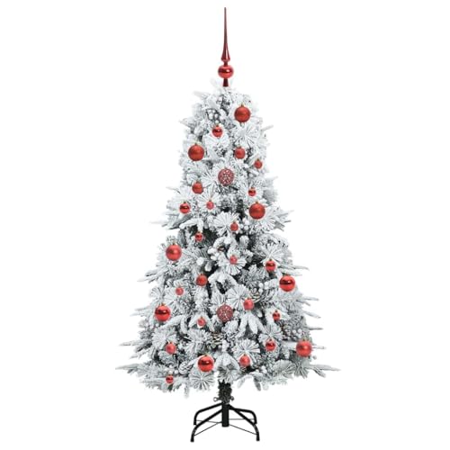 Árbol de Navidad artificial 150 cm con luces LED integradas para hogar y jardín 4