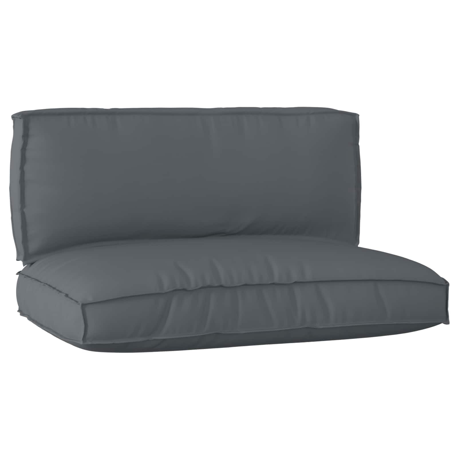 vidaXL Juego de Cojines para Palets 2 pcs Antracita Tela Oxford, Jardín y Terraza, Asientos Modernos para Afuera, Cojín Rectangular, Comodidad Duradera, Accesorio Chic, Montaje Fácil