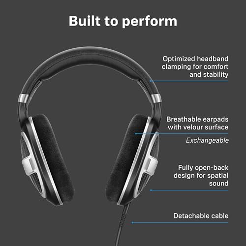 Sennheiser HD 599 SE Around Ear Open Back Headphones (Black) - image 9
