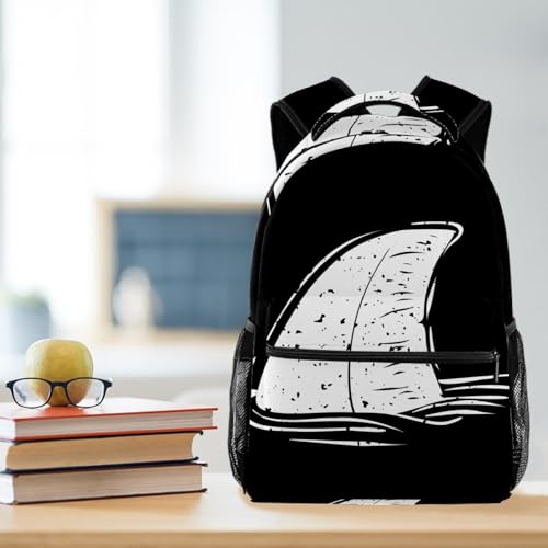 Sac à dos d'école noir et blanc pour éviter le mal de dos ado - 5
