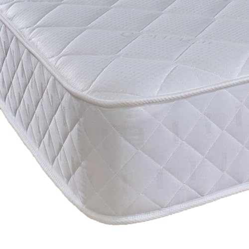 eXtreme comfort ltd Cooltouch Diamond Essential - Colchón King (150 x 200 cm), resorte Bonnell sin espuma, funda Cooltouch, soporte cómodo de felpa, colchón de 18 cm de profundidad, fabricado en Reino