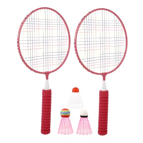 POPETPOP 1 Juego Raquetas de bádminton para Tenis Deportivos Raquetas Badminton Deportes Infantiles de bádminton Juguetes Deportivos para ferroaleaciones Rosy