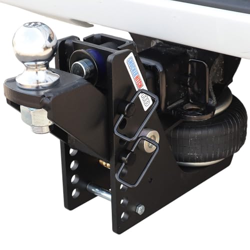 Shocker HD Max Black Air Hitch - Raised Ball Mount (2
