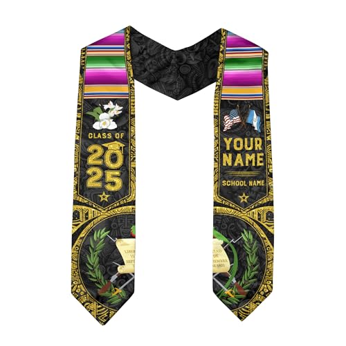 CHIARA CONTI11 Customized Guatemalan Graduation Sash 2025, Guatemala American Graduation Sash, Guatemala Stole 2025 1