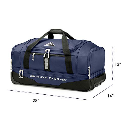 High Sierra Pathway 28-Inch Wheeled Drop-Bottom Duffel - Extra-large Rolling Duffel Bag with Wheels - Men's Wheeled Duffel Bag with Retractable Handle