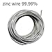 1Pcs 99.99% High Pure Zinc Wire Zn Wire Diameter 0.3-6mm Length 1m 2m 5m for Industry Lab DIY Metalworking(Dia 0.5mm x L 5000mm)