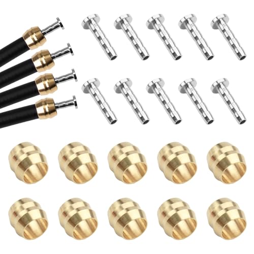 BH90 freno de disco oliva y pin, 10 juegos de línea de freno hidráulica bicicleta, repuesto Shimano para freno de disco bicicleta, compatible con líneas de líquido de freno Shimano