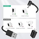 OLAIKE-5m16ft-Charge-Cable-with-DC-Power-Adapter-Compatible-with-Stick-Up-Cam-BatteryPlug-in-3rd-Gen2nd-Gen-Spotlight-Cam-BatteryWeatherproof-Cable-to-Continuously-Charge-Your-CameraBlack