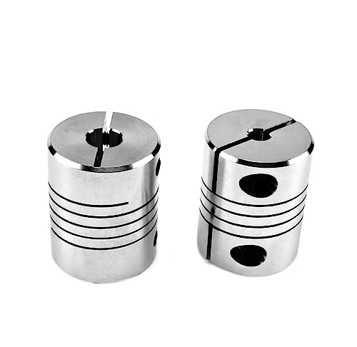 Rigid Coupling,Stainless Steel Rigid Coupling 1pcs D25L30 Aluminium Flexible Coupling CNC Stepper Motor Coupler Encoders Engraving Machine(8X6.35)