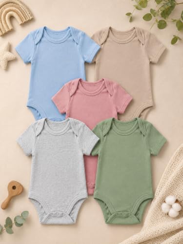 Image of TuddyBuddy 100% Cotton Multi Color Romper /Bodysuit /Onesies for Baby Boys & Baby Girls