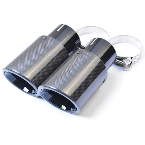 Embout d'échappement en carbone brillant et inox look premium pour E63