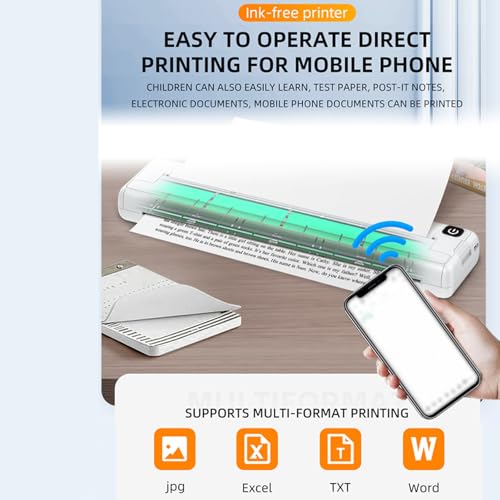 Imprimante thermique A4 sans encre HUIOP compatible iOS et Android - 5