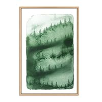 SIGNWIN Framed Canvas Wall Art Abstract Forest Canvas Prints Home Artwork Decoration for Living Room,Bedroom - 16x24 inches