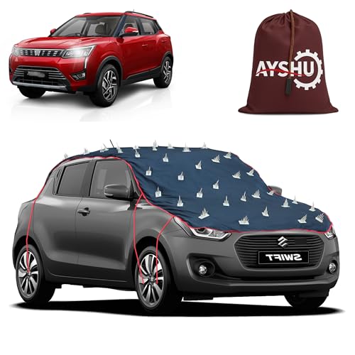 Image of AYSHU Water-Resistant Spike Car Cover for Mahindra XUV 300 - Protects from Dogs, Monkeys, Dust, Sunlight & UV - Full Roof Universal Fit