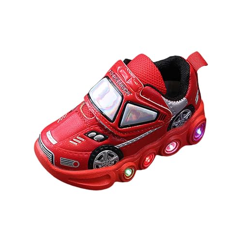 Baby Light Up Shoes Casual Cartoon Car Sneaker Kids Sports Shoes Light Up Shoes for Boys Toddler Girl Tennis Shoes